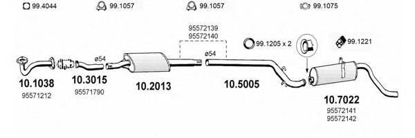 ASSO ART0533 Exhaust System